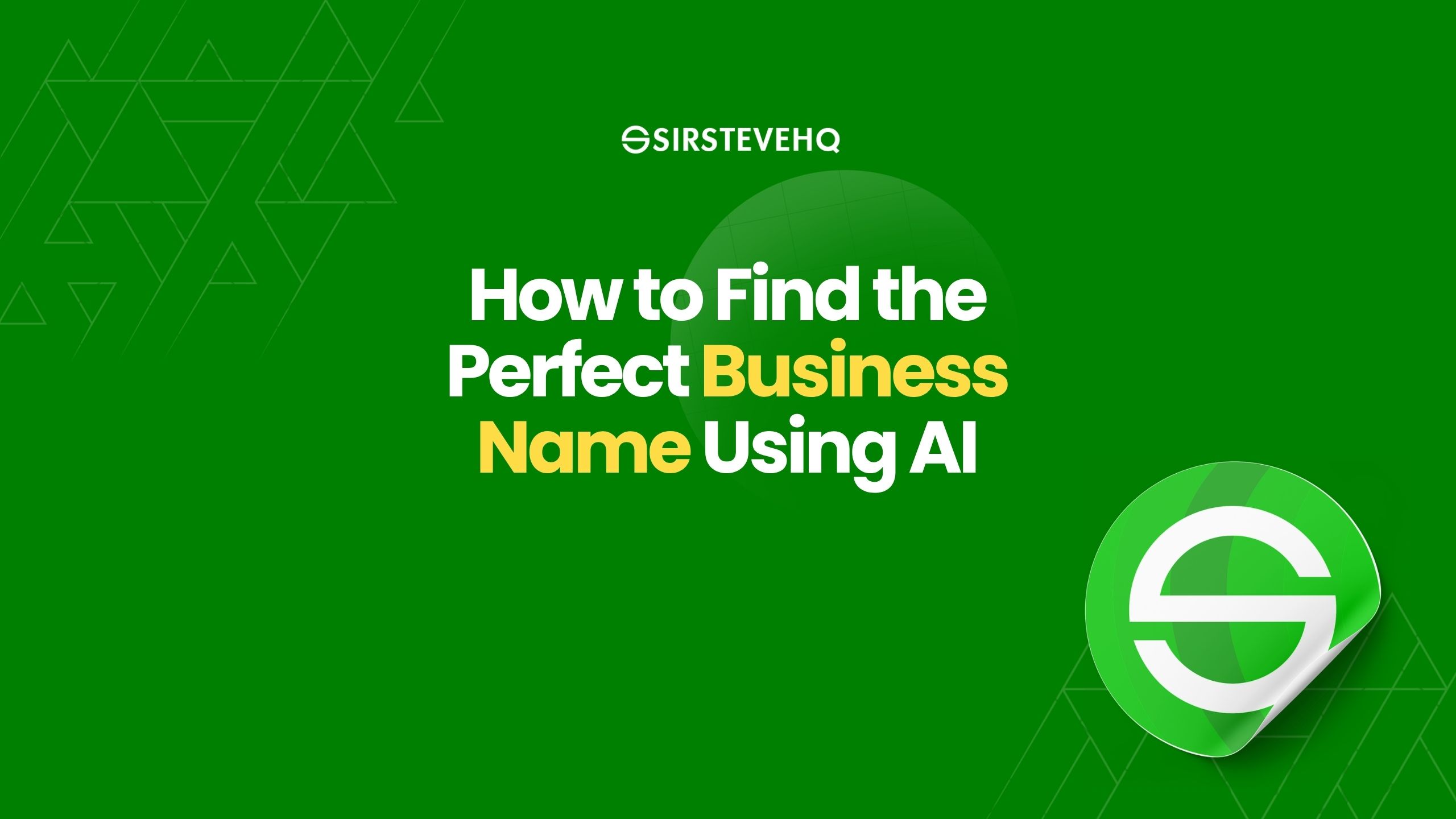 How to Find the Perfect Business Name Using AI