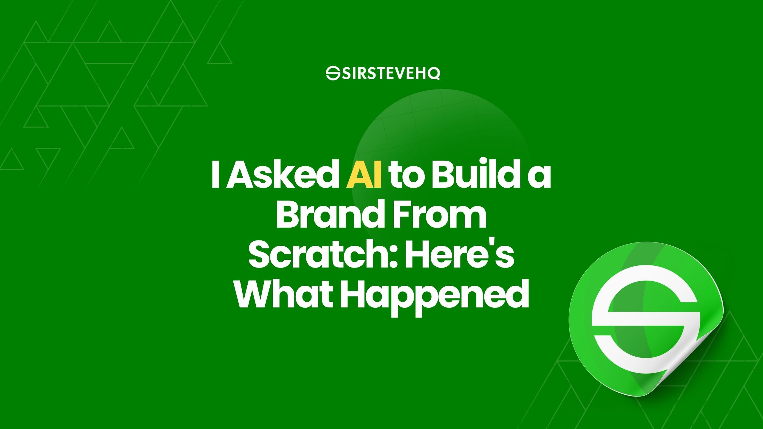 I Asked AI to Build a Brand From Scratch: Here's What Happened