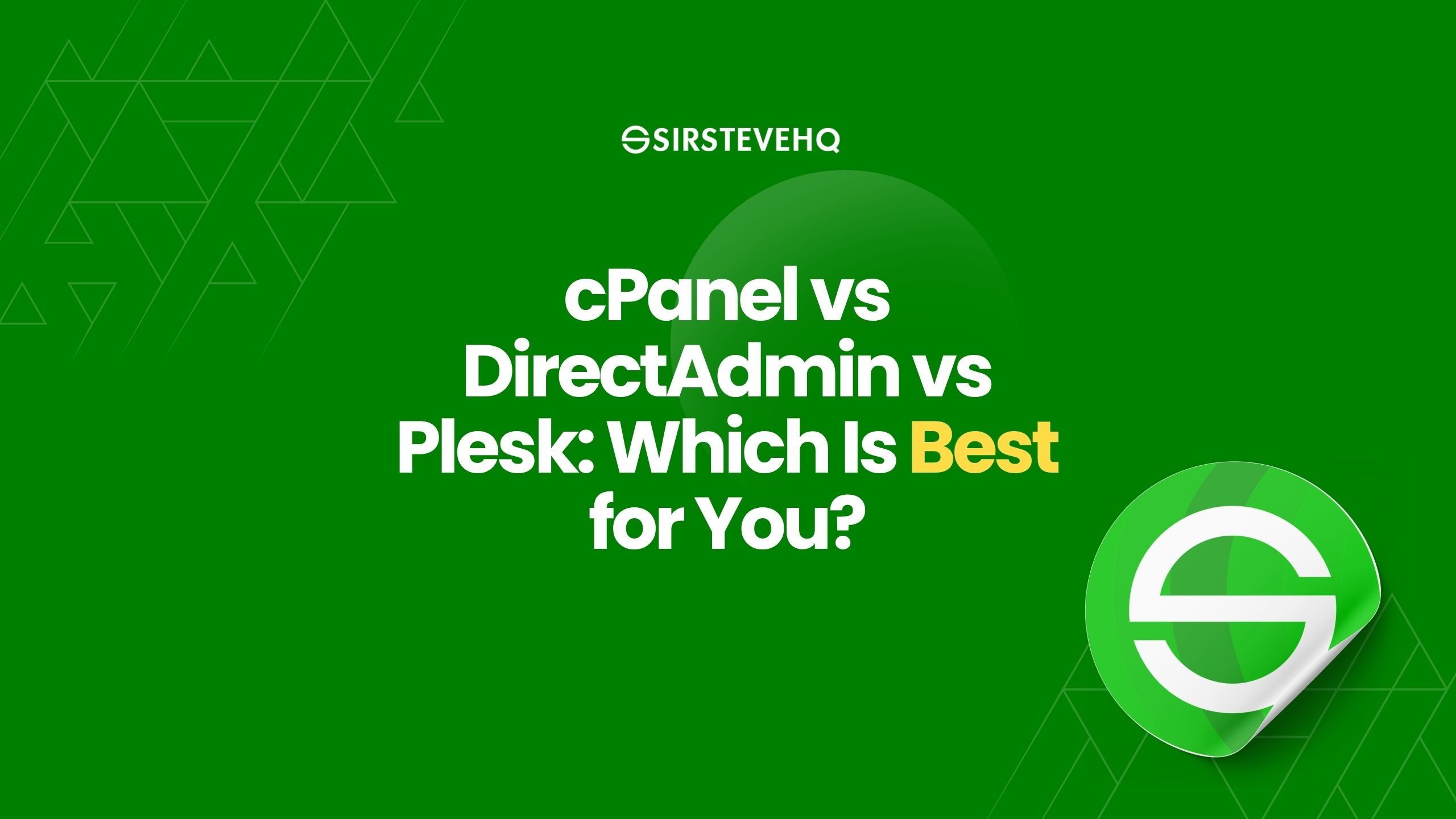 cPanel vs DirectAdmin vs Plesk: Which Hosting Control Panel Is Right for You?