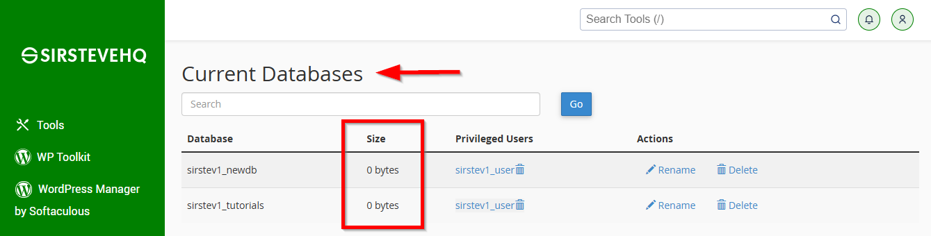 current-databases-sizes