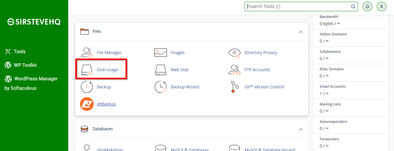 disk-usage-functionality