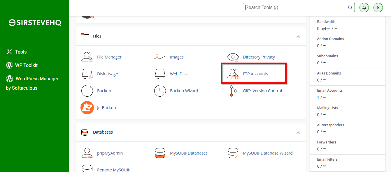 ftp-accounts-functionality
