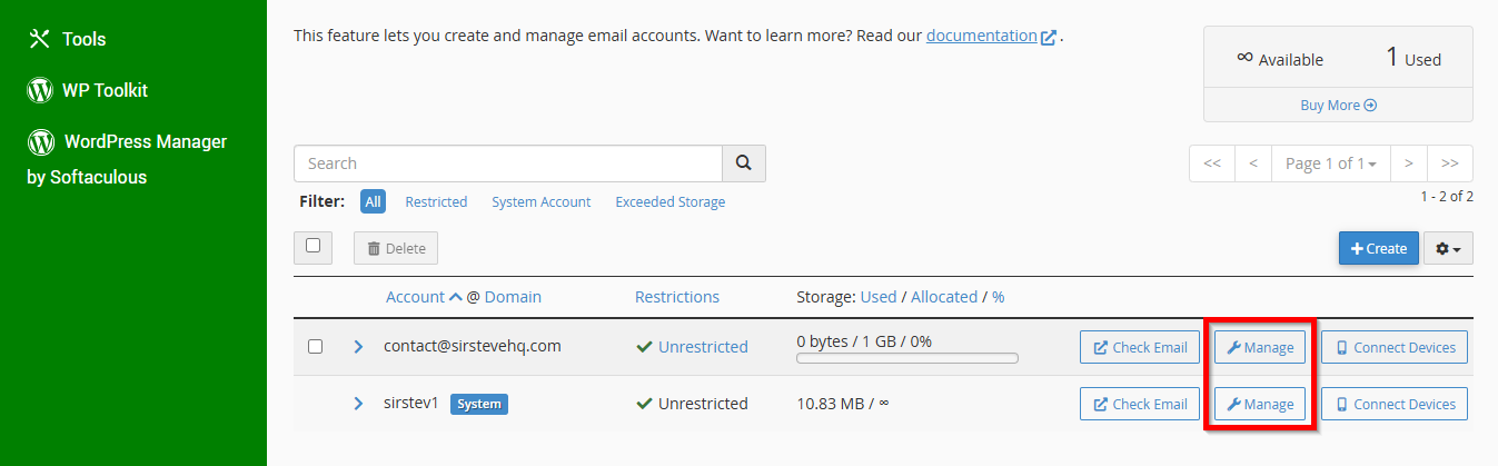 manage-individual-email-account