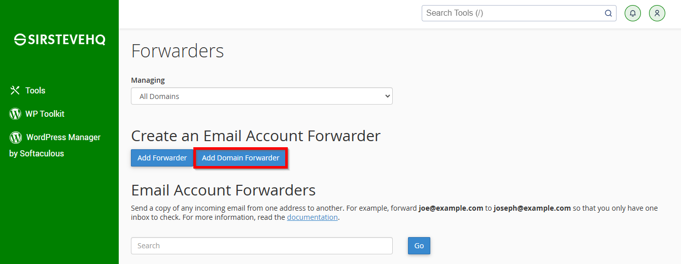 add-domain-forwarder