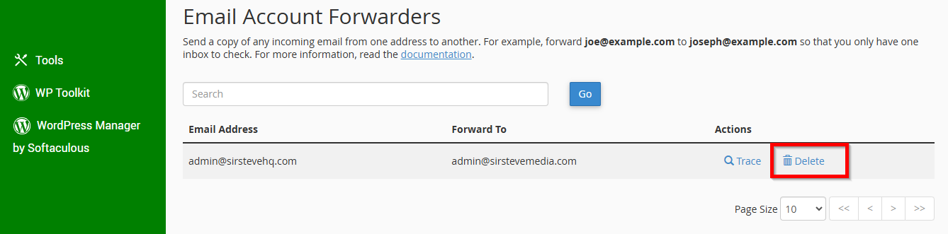 delete-email-forwarder