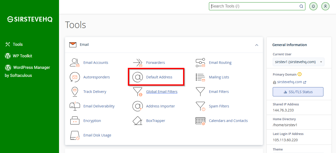 default-address-functionality