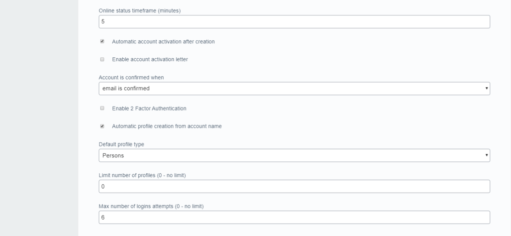 Configure Account Settings
