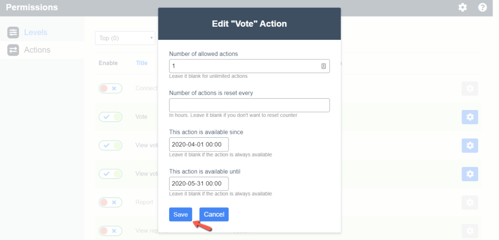 Configure Action