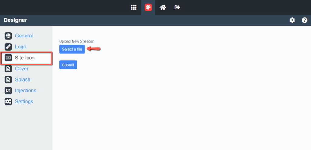 Select Site Icon Image