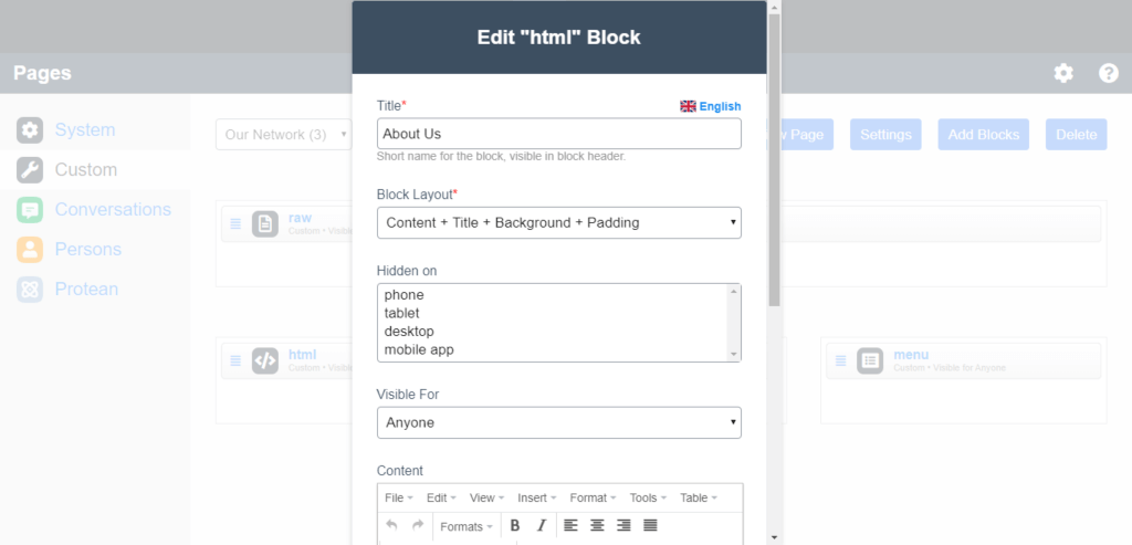 Block Title and Layout