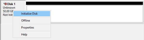 Initialise disk