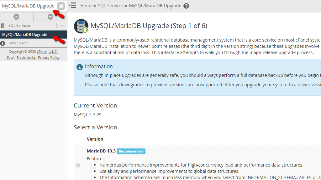accessing-the-mysqlmariadbfeature.png