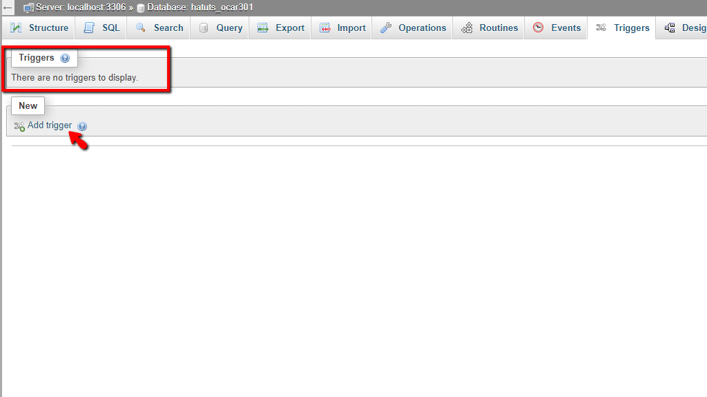 Create Database Trigger
