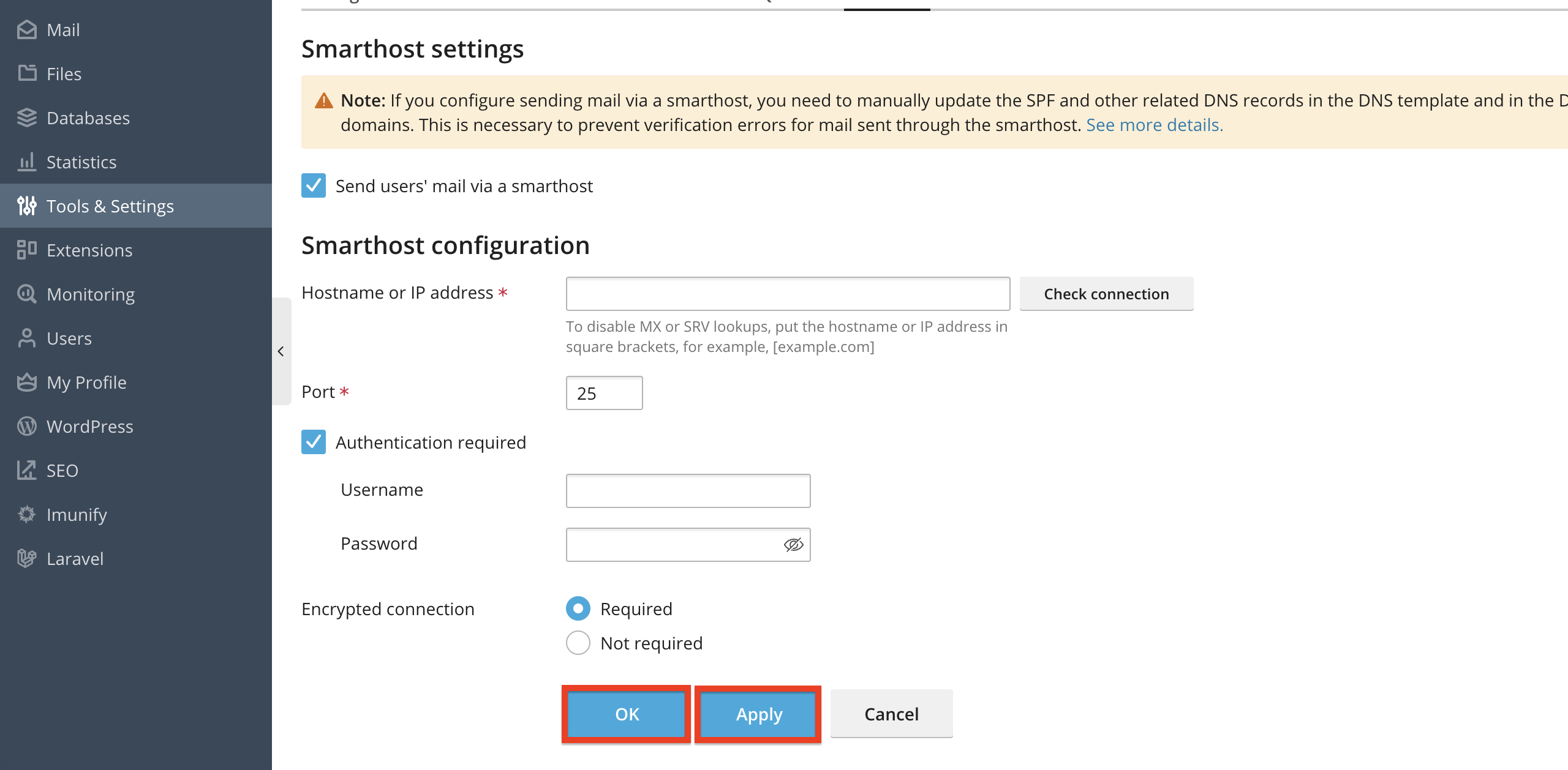 confirm-smarthost-settings.png