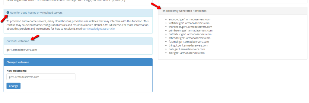 Current Server Hostname