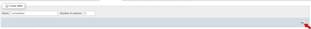 Initiate Database Table creation