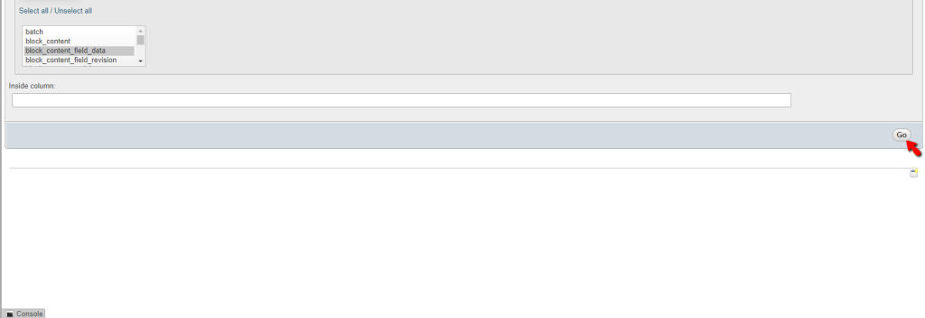 Initiate Database search