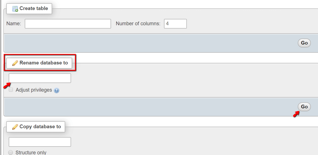 Rename Database