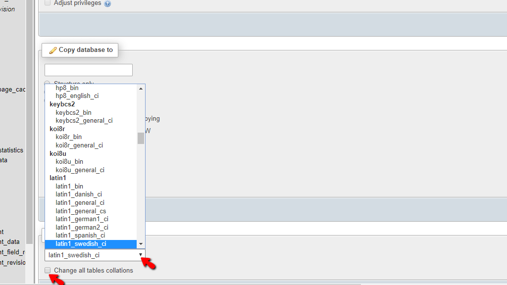 Select Database Collation