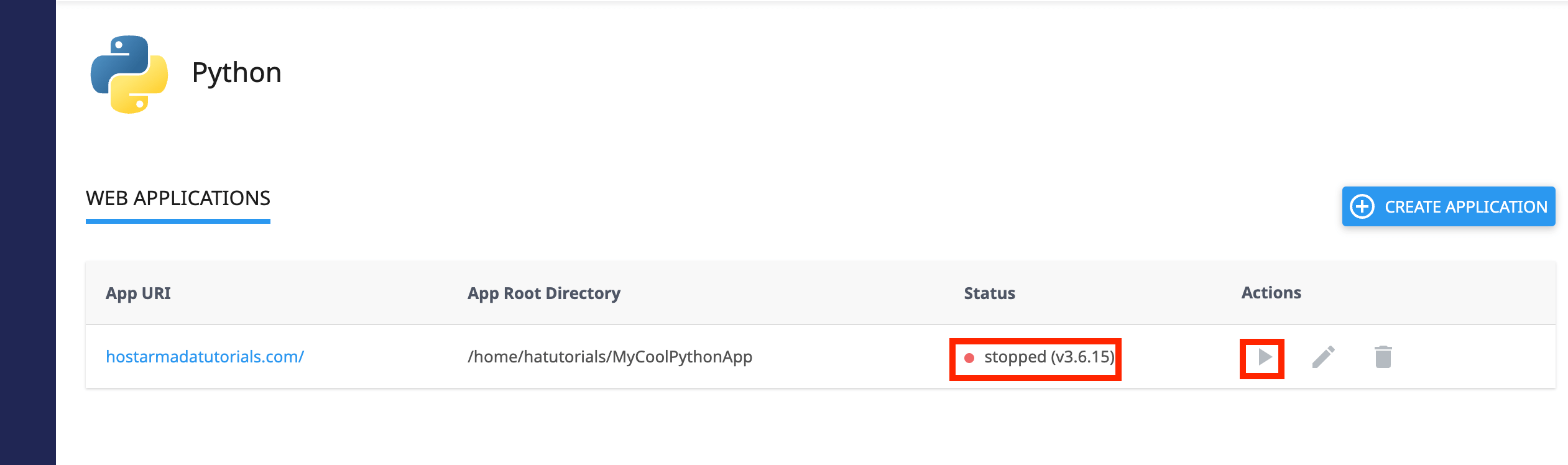 start-python-app