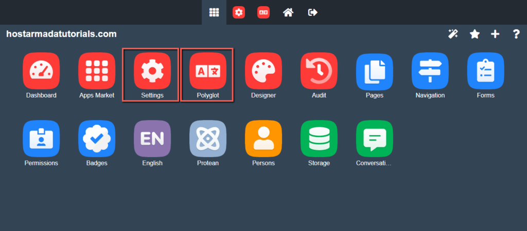 Settings and Polyglot Apps