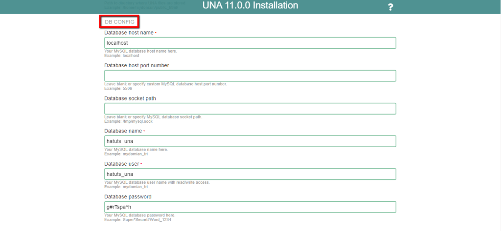 DB Config