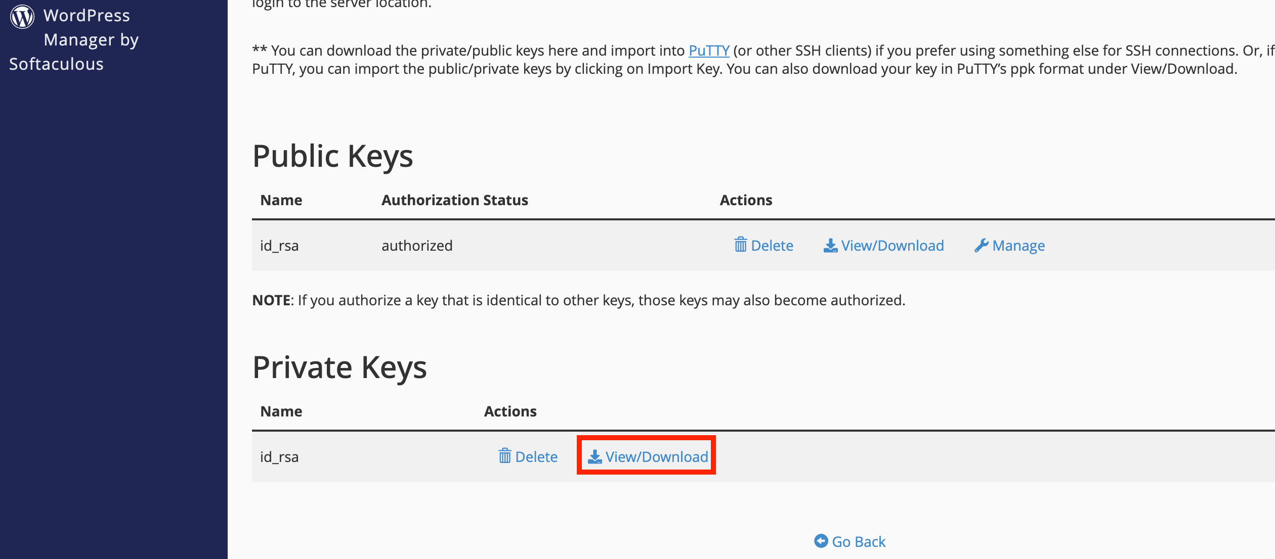 view-download-private-key