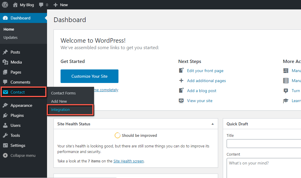 Access Contact Form 7 Integration Section