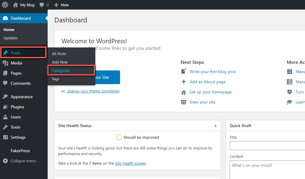 Access Categories Section