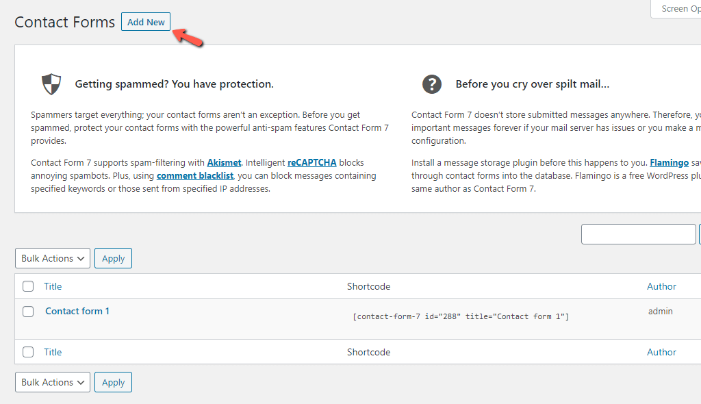 Add New Contact Form