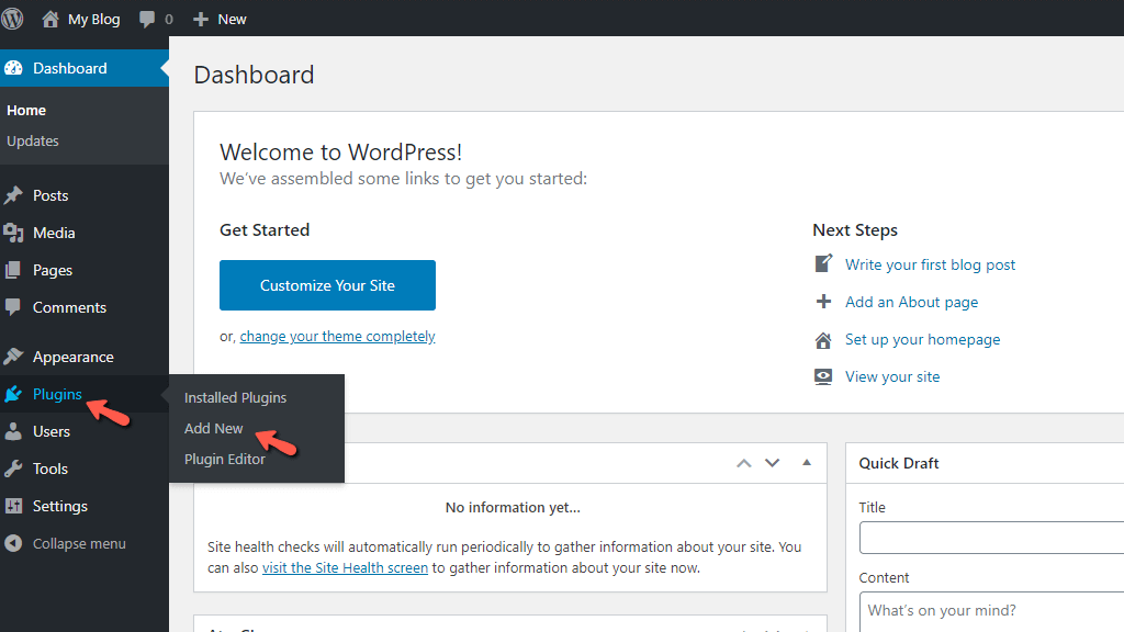 Add New WordPress Plugin