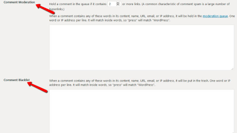 Additional Comments Settings