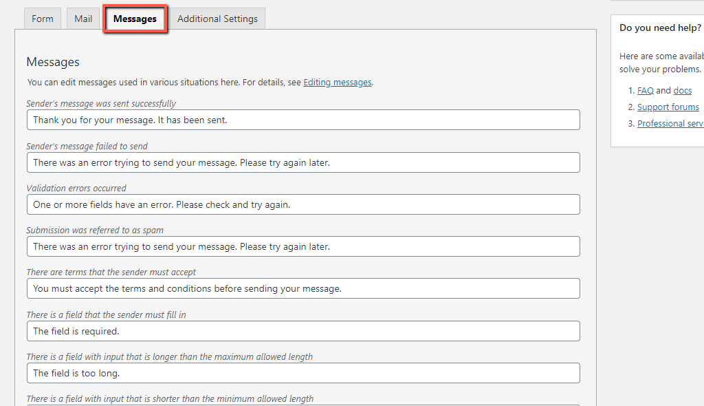 Customize Contact Form Notifications