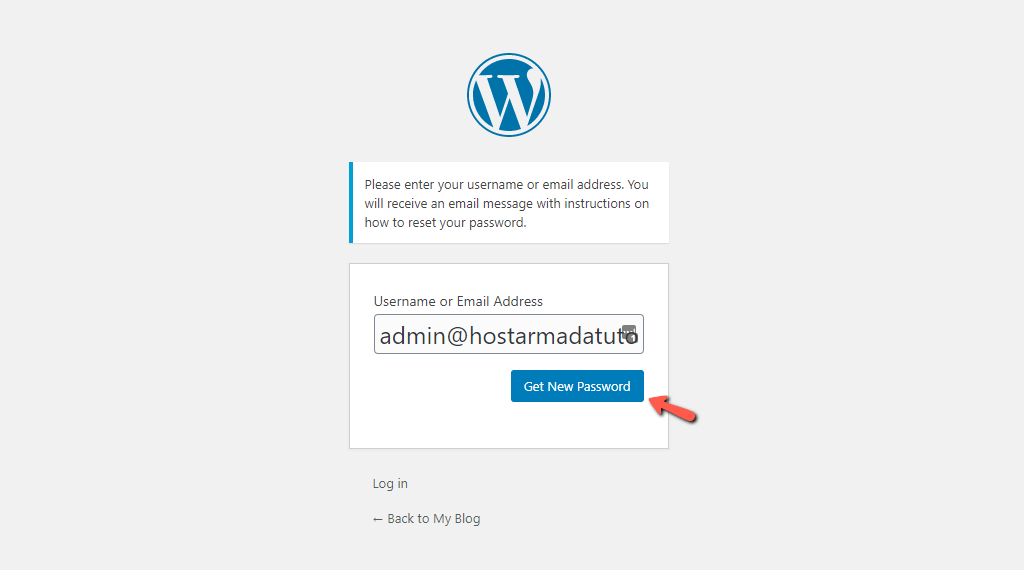 Get New WordPress Admin Password