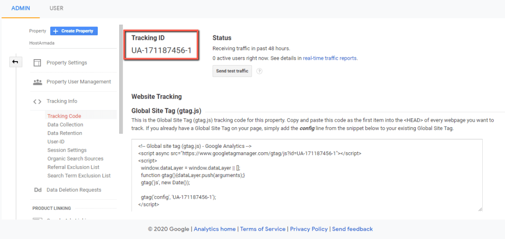 Google Analytics Tracking ID