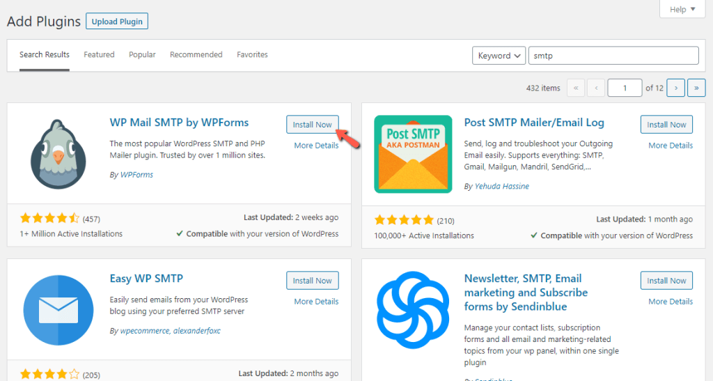 Install WP Mail SMTP by WPForms plugin