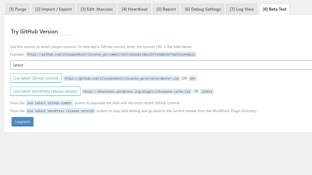 WordPress LiteSpeed Cache plugin Beta Testing