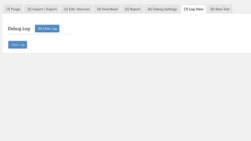 WordPress LiteSpeed Cache plugin Log View Settings