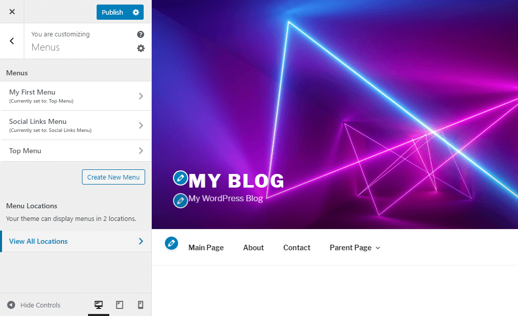 Manage WordPress Menus