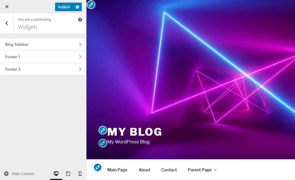 Manage WordPress Widgets