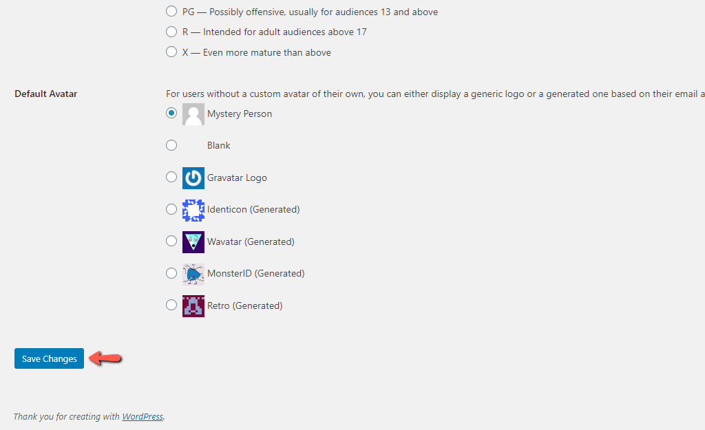Save WordPress Discussion (Comments) Settings