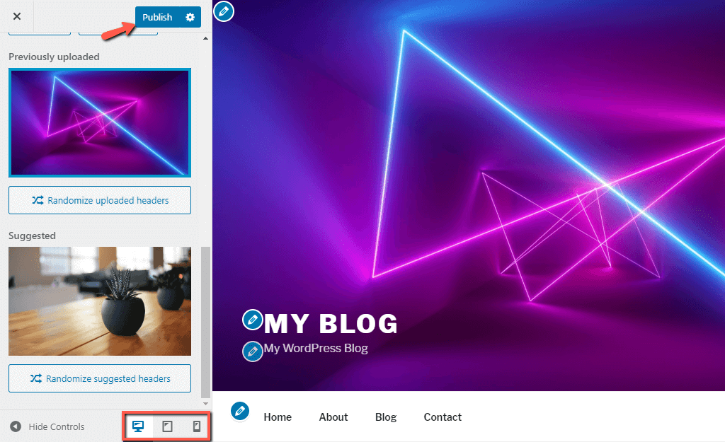 Save WordPress Header Image