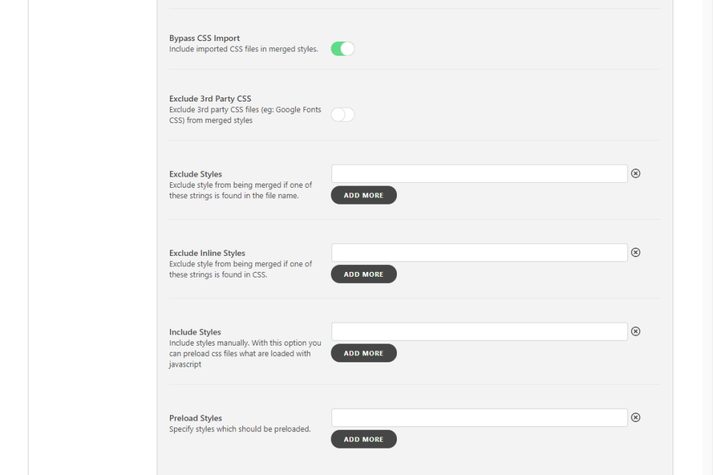 WordPress Swift Performance Plugin Bypass CSS Import