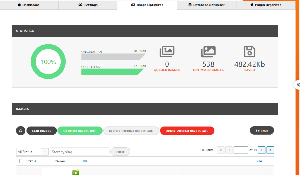 WordPress Swift Performance Image Optimizer