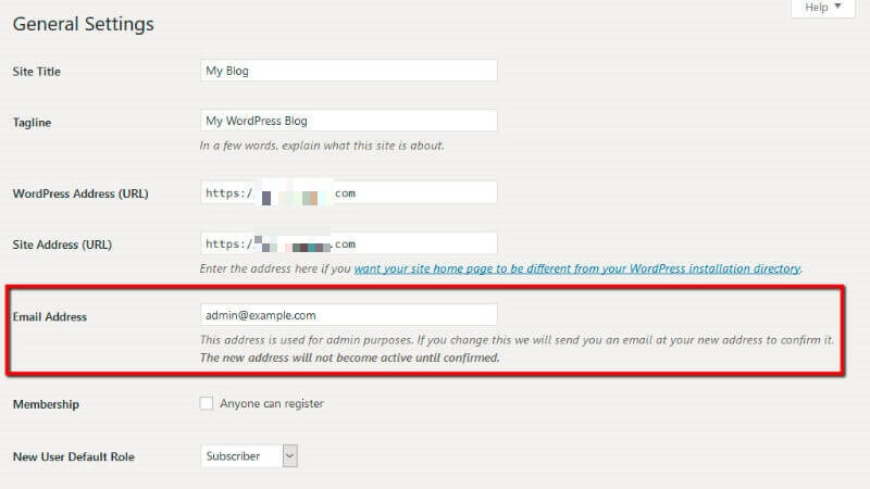 Website email address