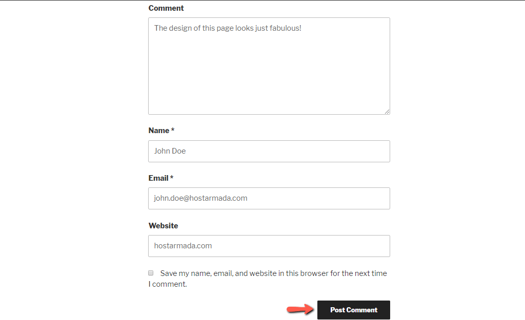 Comment Submission Form